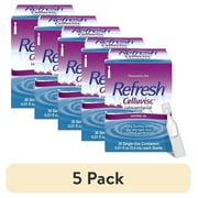 (5 pack) Refresh Celluvisc Lubricant Eye Gel Drops, Single-Use Containers, 30 Count (Pack of 1)