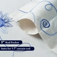thumbnail image 6 of Country Valance for Kitchen Window, Vine Flower Embroidered Blue Valance Curtains, Light Filtering Short Drapes for Bathroom, Rod Pocket, 52 x 18, 1 Piece, 6 of 6