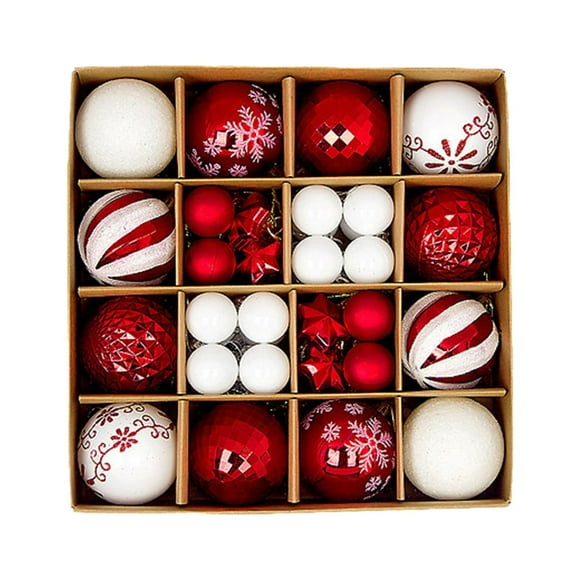 RXIRUCGD 44Pcs Christmas Balls Ornaments for Christmas Tree Decorations