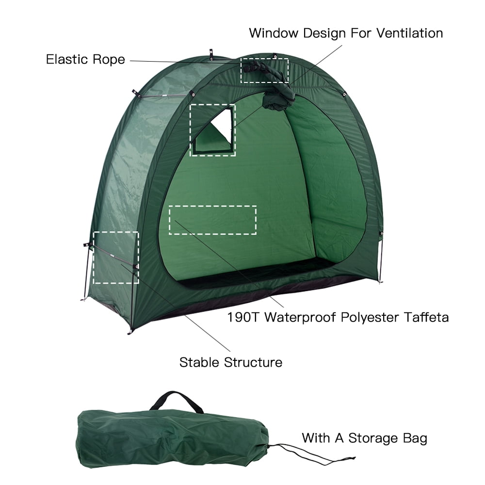Bike Tent Outdoor Anti-Dust Waterproof 190T Bicycle Tricycle Storage Shed Cover