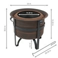 thumbnail image 4 of Sunnydaze 23" Round Wood-Burning Bronze Finish Steel Cauldron-Style Smokeless Fire Pit, 4 of 6