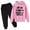 Pink, variant on Boys Athletic Football Rugby Sports Fan Hoodie Pullover and Pants Jogging Tracksuit Set for Kids Wear