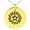 Gold, variant on Stainless Steel Aztec Transformation Rune Engraved Small Medallion Circle Charm Pendant Necklace