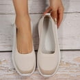 thumbnail image 7 of kakina CMSX Women's Flats Go Walk Shoes,Lightweight Casual Non-Slip Comfortable Walking Solid Color Sneakers Knit Mesh Breathable Running Sneakers 6.5(37), 7 of 7