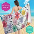 thumbnail image 4 of BCIIG Beach Towel || XL Waffle weave microfiber || Travels Compact || Quick Drying || Ultra absorbent || Camping, Beach, Boating, Pool || Elastic storage loop || Flower power 27.5x55in, 4 of 7