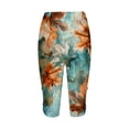thumbnail image 5 of LEBONYARD Womens Summer Shorts with Pockets,Women's Summer High Waisted Printing Capris Matching Slim Fitting Yoga Gym Pants Multicolor S, 5 of 5