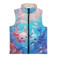 thumbnail image 4 of Uorisanigo Girls Boys Zippered Vest Warm Outwear Lightweight Sleeveless Full Zipper Ocean Axolotl Jacket for Fall & Winter Kids Stand Up Collar Jacket Vest Trendy Clothing, 4 of 7
