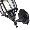 thumbnail image 4 of 2-Pack 1-Light 16.85-in Black Outdoor Wall Lantern Sconce, 4 of 6