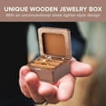 thumbnail image 5 of Visland Wood Single Ring Box - Walnut Storage - Wooden Box for Engagement Rings, Promise Rings & Wedding Bands - Proposal Ring Box - Rustic Jewelry Box for Mr and Mrs, 5 of 7