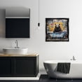 thumbnail image 4 of Stupell Industries Contemporary Graffiti Bathing Bear Black Floating Frame Canvas Art, 25 x 25, by Lazar Studio, 4 of 8