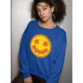 thumbnail image 2 of Smiling Pizza Sweatshirt Women -Smartprints Designs, Female Medium, 2 of 4
