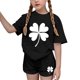 thumbnail image 1 of Vestido de manga corta para niños Día de San Patricio impreso conjunto de dos piezas niñas casual cuello redondo blusa y pantalones cortos, 1 of 6