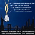 thumbnail image 2 of Gem Stone King 14K Yellow Gold White Moissanite and Lab Grown Diamond Pendant Necklace for Women | 1.35 Cttw | Gemstone Birthstone | Pear Shape 9X6MM | With 18 inch Chain, 2 of 7