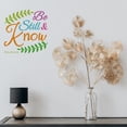 thumbnail image 5 of 1pc Be Still Know Painting Large Stencil 11.8x11.8" PET Creative Fonts Big Stencil Reusable Artistic Words with Plants Embellishments Wall Stencil Template for Scrapbook, 5 of 7