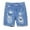 Dark Blue, variant on Mens Shorts Summer Loose Ripped Denim Shorts Casual Trendy Men Jeans Dark Blue 28