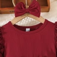 thumbnail image 6 of RMGVDSD Toddler Girls Dresses Cute Short Sleeve Floral Dress With Bow Puff Sleeves A-Line Sundress Casual Holiday Birthday Easter Outfit 18-24 Months, 6 of 7