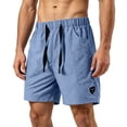 thumbnail image 2 of HKYNLAG Mens Running Shorts Quick Dry Workout Shorts Casual Drawstring Elastic Athletic Gym Shorts with Pockets Light Blue M, 2 of 7