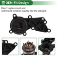 thumbnail image 5 of Unique Bargains Car Thermostat Engine Coolant Thermostat Housing Assembly for Audi A6 Quattro A7 Quattro A8 Quattro 2015-2018 Plastic No.06E121111AT Black Durable, 5 of 7