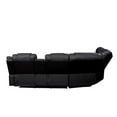 thumbnail image 6 of Challenger Modern Style Recliner Sectional Sofa made with Wood in Black, 6 of 16