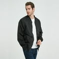 thumbnail image 4 of HANMUN Men's Slim Fit Lightweight Sportswear Jacket Casual Bomber Jacket, 4 of 8
