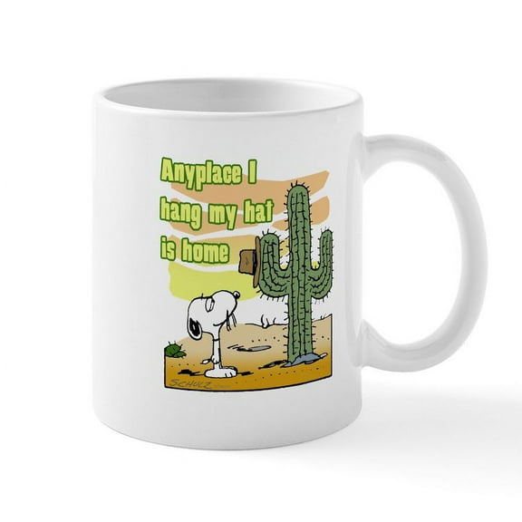 CafePress - Cactus Home Mug - 11 oz Ceramic Mug - Novelty Coffee Tea Cup
