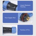 thumbnail image 4 of Conector De Cable De Alimentación Eléctrica Industrial, Conector De Mamparo De Aviación AC180V 5A Buena Conductividad Para Instrumentos, 4 of 7