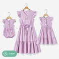 thumbnail image 2 of The Children's Place,Baby Girls,and Newborn Dresses,Purple Floral,3-6 Months 2 of 11