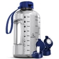 thumbnail image 1 of Botella de agua AQUAFIT de medio galón, 2 litros, con marcador de tiempo, sin BPA, 1 of 8