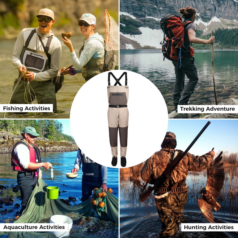 Breathable Chest Waders for Men & Women, 3-Ply Nylon/PVC  display picture 3