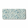thumbnail image 1 of Geometric Computer Mouse Pad, Abstract Lines Dots of Many Sizes Modern Pattern Ornamental Minimalistic, Rectangle Non-Slip Rubber Mousepad X-Large, 35" x 15", Blue Eggshell Black, by Ambesonne, 1 of 2