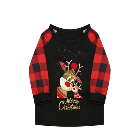 

Daqian Family Matching Pajamas Matching Family Christmas Pajamas Set Christmas Pjs for Family Set Red Plaid Top and Long Pants Sleepwear Sets Family Christmas Pajamas Clearance Black 4Y