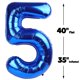 thumbnail image 2 of Globo de foil número 5 azul marino de 40" Upgesy, 2 of 6