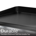 thumbnail image 4 of Nexgrill Outdoor Cooking 2 Burner Propane Griddle Grill, 21.65" x 15" 323sq.in Portable Gas Griddle grill, Flat Top for Camping, Patio, Cart with Wheel, Side Shelves with Hooks, Black and Silver, 4 of 4