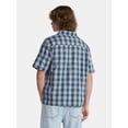 thumbnail image 3 of No Boundaries Boxy Button Down Shirt with Short Sleeves, Men's and Big Men's, 3 of 3