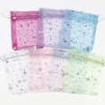 thumbnail image 4 of 50pcs/bag Silver Color Gypsophila Organza 10x12cm Christmas Drawstring Gift Bag Charm Jewelry Packaging Bags & Pouches purple 10x12cm, 4 of 6
