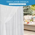 thumbnail image 2 of EcoNesxp Rideaux Voilages Intérieur Extérieur Largeur 108 Pouces Porche Patio Gazebo Balcon Demi-Voilages, 2 of 5