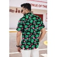 thumbnail image 4 of LA LEELA Men's Summer Beaches Button Down Tops Vacation Cruise Hawaiian Shirt For Men Stylish Mens Short Sleeve Shirts XXL Colorful, Floral, 4 of 5