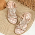 thumbnail image 2 of Gubotare Sandals for Little Girls Girls' Sandals - Glittery Strapped Casual Slides - Toddler Girls Summer Strapped Sandals Size 10.5 (Pink,Little Kids 10.5), 2 of 9