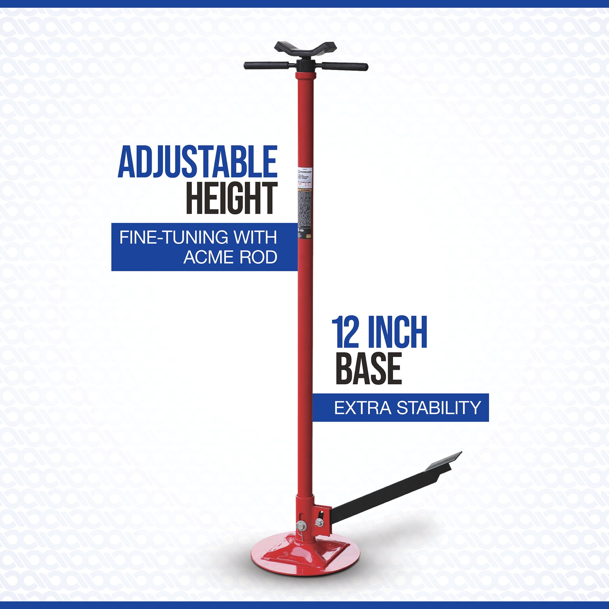 Strongway Under Hoist Jack Stand, 3/4-Ton Capacity, Foot Pedal Pump, High-Position Tripod Stand