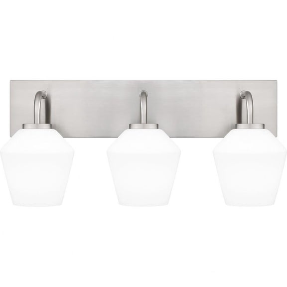 3 Light Bath Vanity-9.5 inches Tall and 21.25 inches Wide-Brushed Nickel Finish Bailey Street Home 71-Bel-5173623