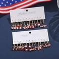 thumbnail image 1 of Pendientes con bandera patriótica y colgantes de corazón y estrella - Joyería festiva del 4 de julio para mujeres, 1 of 4