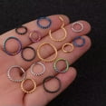 thumbnail image 2 of K-KED Stainless Steel Opening Clicker Ring Nose Clip Hoop Body Piercing Delicate Jewelry -Gold-8mm, 2 of 9