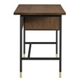 thumbnail image 3 of Modway Nexus Metal & Wood Office Desk with Two Drawers in Black/Walnut, 3 of 10