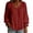 Red, variant on EazyTech Women's Linen-Blend V-Neck Blouse – Pleated Puff Sleeves with Ruffle Cuffs & Button Front