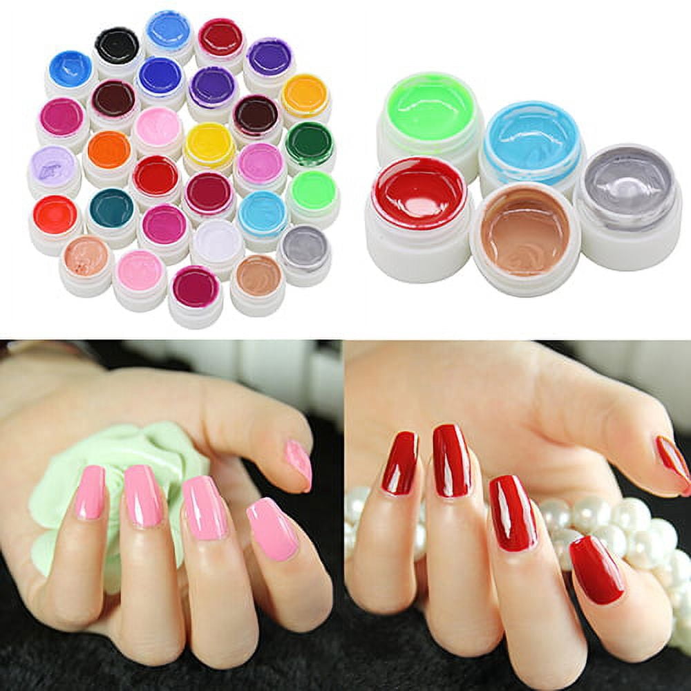 opvise 30/36 Pcs Mix Color Nail Art UV Gel Pure Professional Colorful Nail Gel UV Set