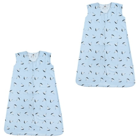 UPC: 0660168885217 | Hudson Baby Boy and Girl Jersey Cotton Sleeping Bag 2 Pack  Sailboats  12-18 Months