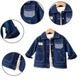 thumbnail image 4 of MXIEZI Toddler Kids Boys Autumn Denim Jacket Spring Long Sleeve Button down Jean Coat 1-8Y, 4 of 8