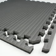 FlooringInc 7/8 Thick Tatami Excersise, Yoga, Fintness & MMA Mats, 2 Tiles, 3x3, 18 sqft, Red/Blue