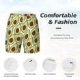 thumbnail image 6 of Picia Avocado pattern Mens Swim Trunks with Compression Liner Stretch Beach Shorts Quick Dry with Zipper Pockets No-Chafing Board Shorts-Large, 6 of 9