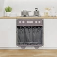 thumbnail image 7 of BBilaBu Checkered Oven Skirt for Farmhouse Kitchen Decor, Stove Cover Skirt with Ribbon Ties, Drill-Free Installation, 7 of 7